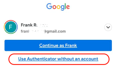 Google Auth Account