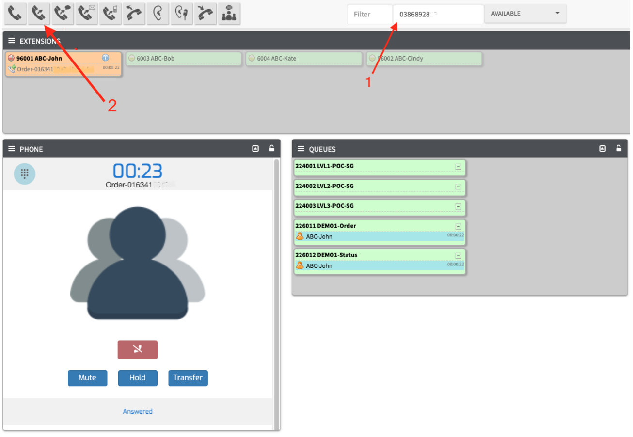 Blind Transfer External Number